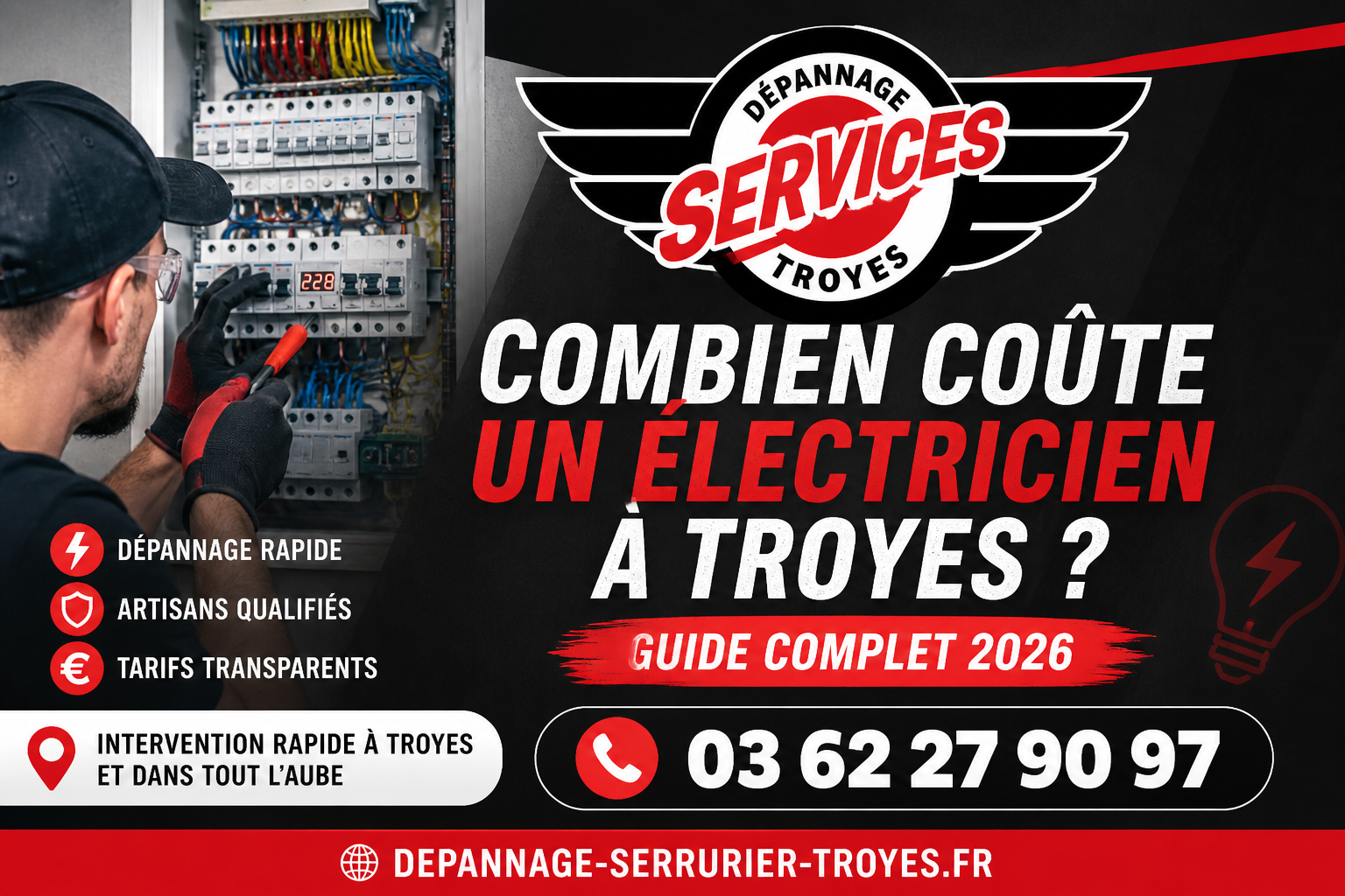 Combien coûte un électricien à Troyes ?